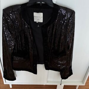 Bagatelle Women's Shimmering Black Sequin Blazer